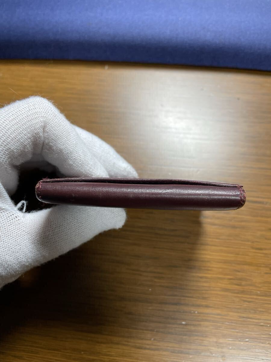 【中古・保管品 】Cartier カルティエ マストライン 小銭入れ コインケース ボルドー ビンテージ ヴィンテージ レザー 財布 マスト_画像8