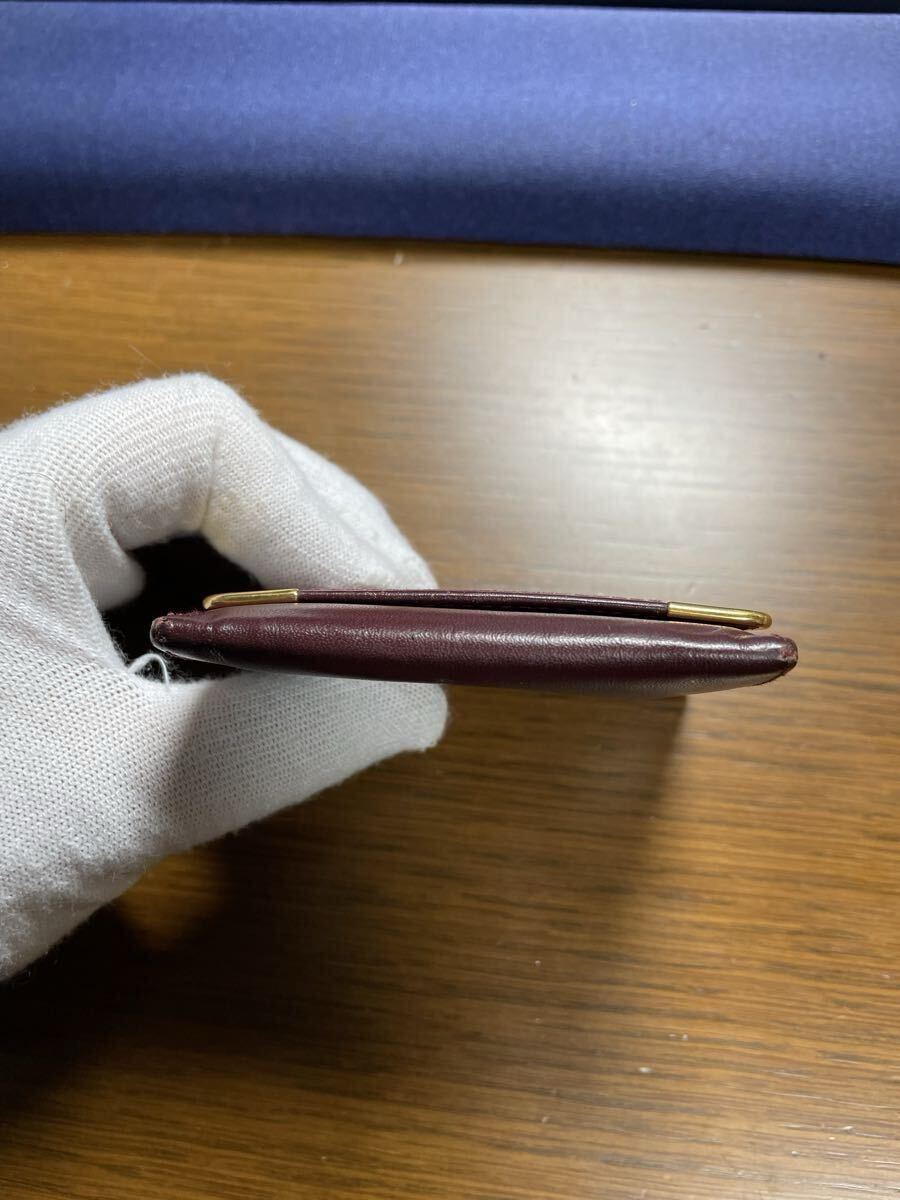 【中古・保管品 】Cartier カルティエ マストライン 小銭入れ コインケース ボルドー ビンテージ ヴィンテージ レザー 財布 マスト_画像9