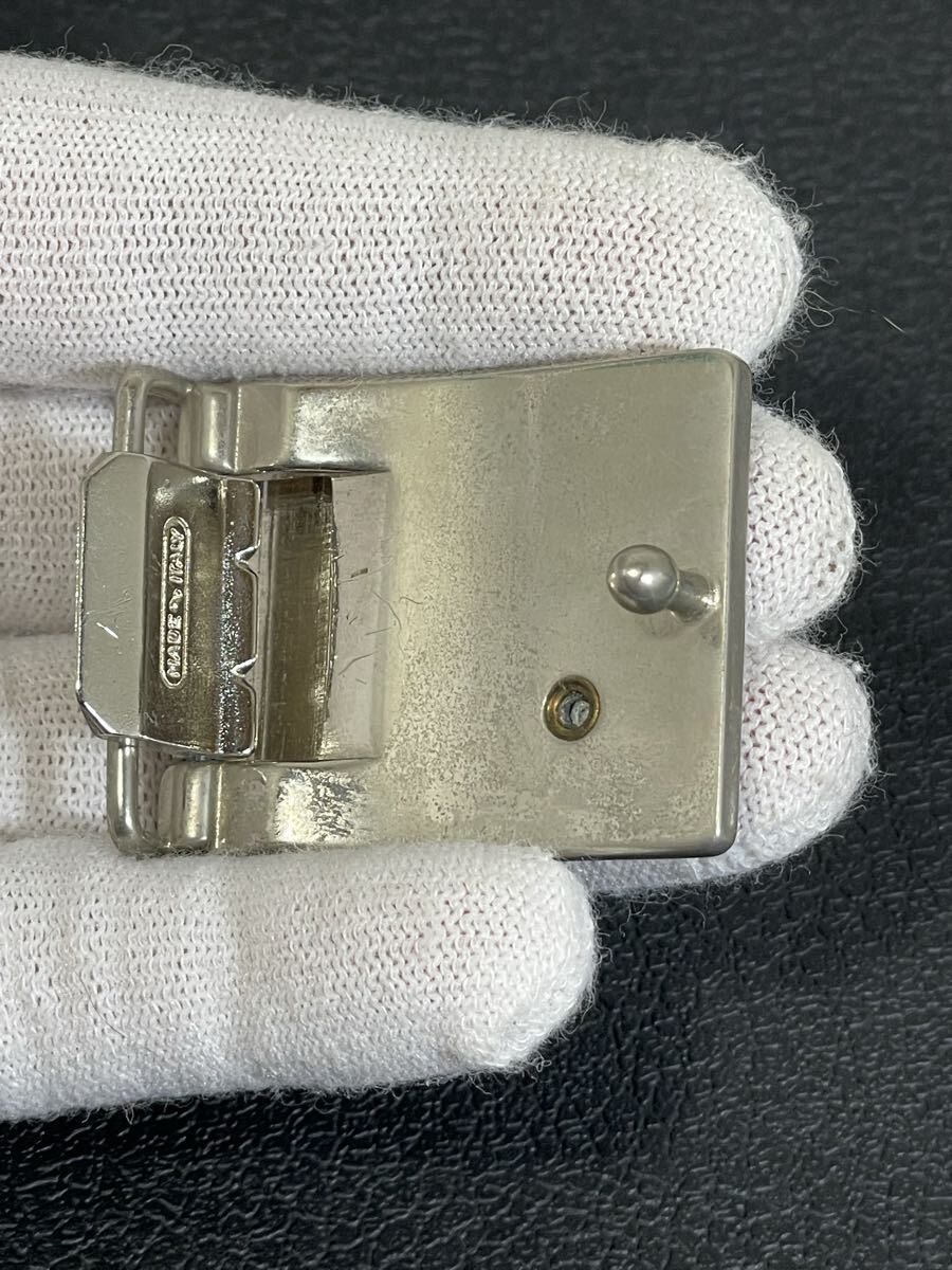 【中古・保管品 】ベルトバックル CELINE セリーヌ マカダム トリオンフ ヴィンテージ シルバーカラー_画像3