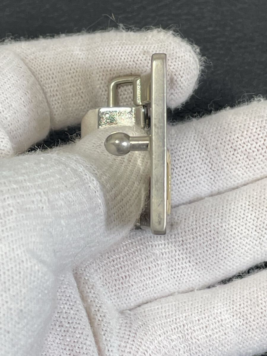 【中古・保管品 】ベルトバックル CELINE セリーヌ マカダム トリオンフ ヴィンテージ シルバーカラー_画像5