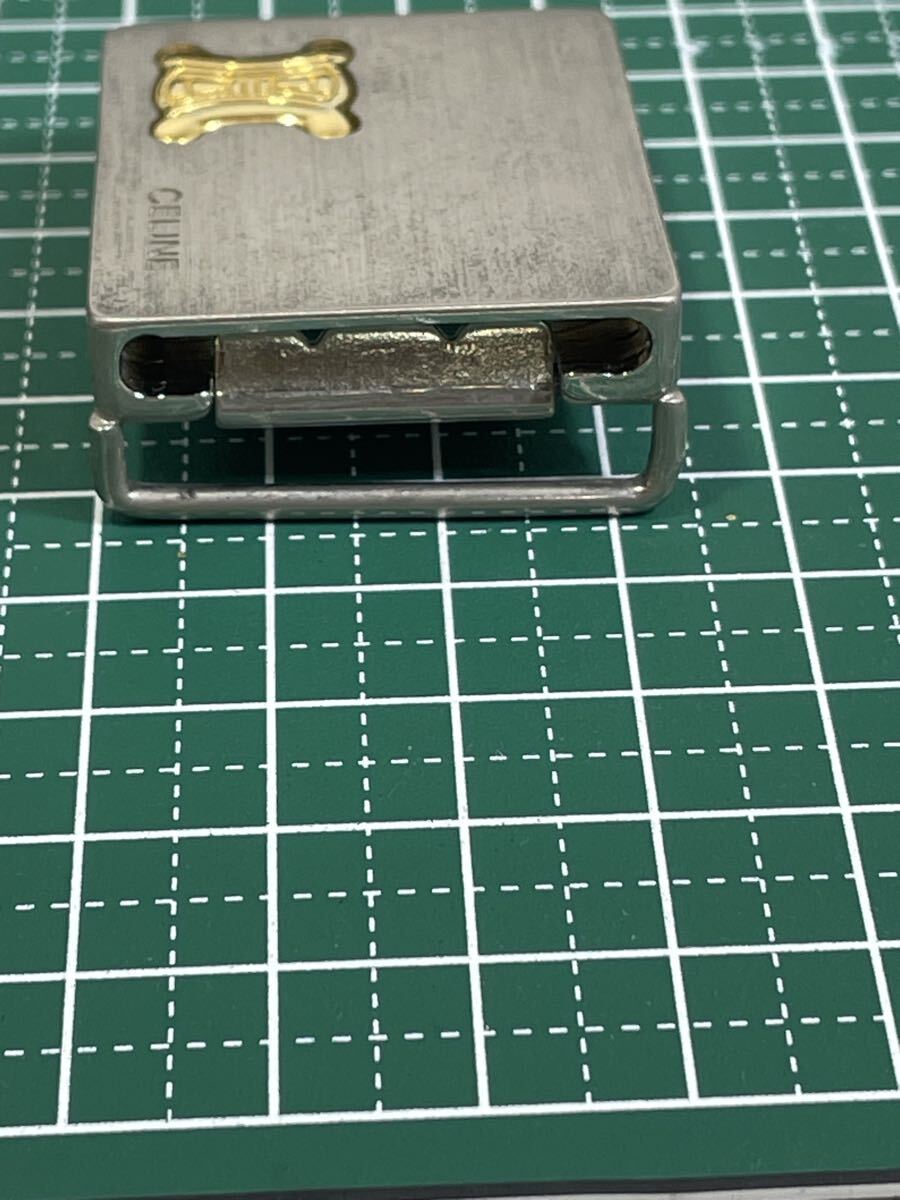 【中古・保管品 】ベルトバックル CELINE セリーヌ マカダム トリオンフ ヴィンテージ シルバーカラー_画像8