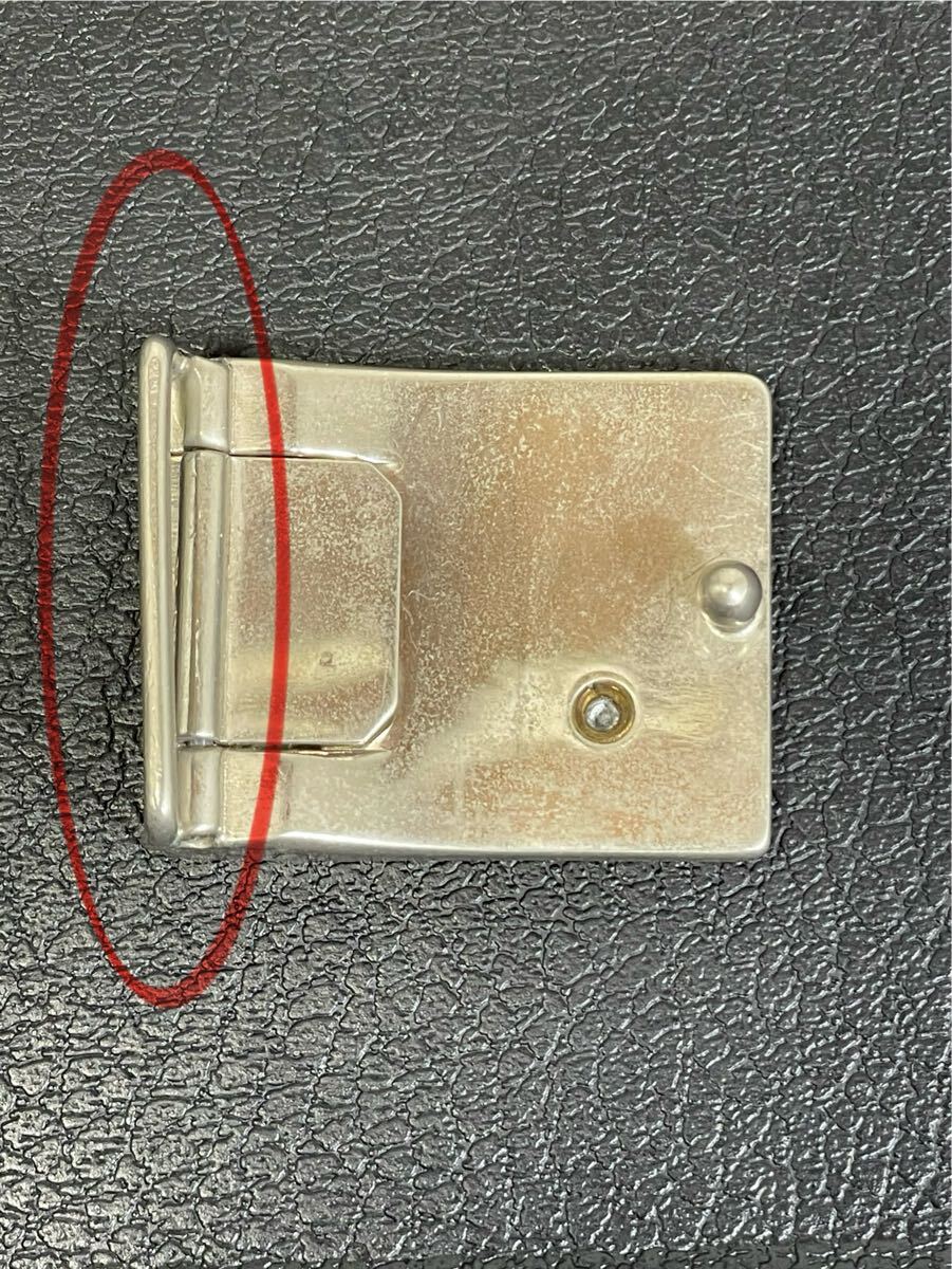 【中古・保管品 】ベルトバックル CELINE セリーヌ マカダム トリオンフ ヴィンテージ シルバーカラー_画像2