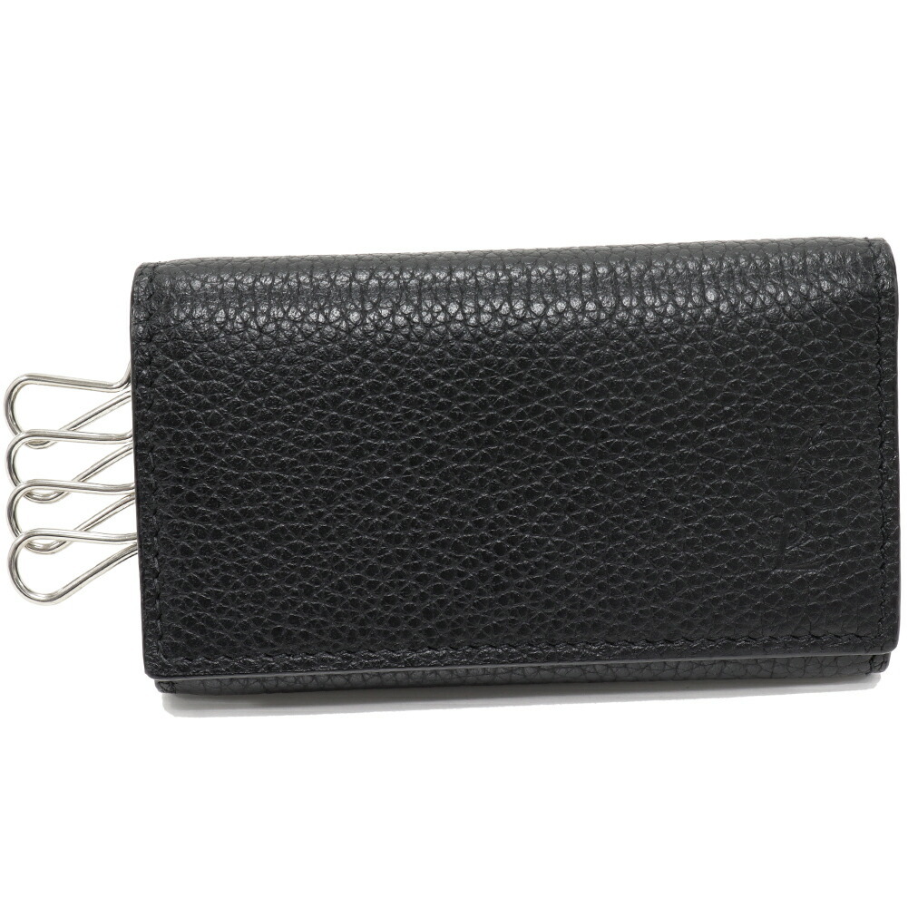 サンローランパリ 4連キーケース カサンドラ シャドウ カーフ 黒 シルバー金具 TGN687099 1021_画像1