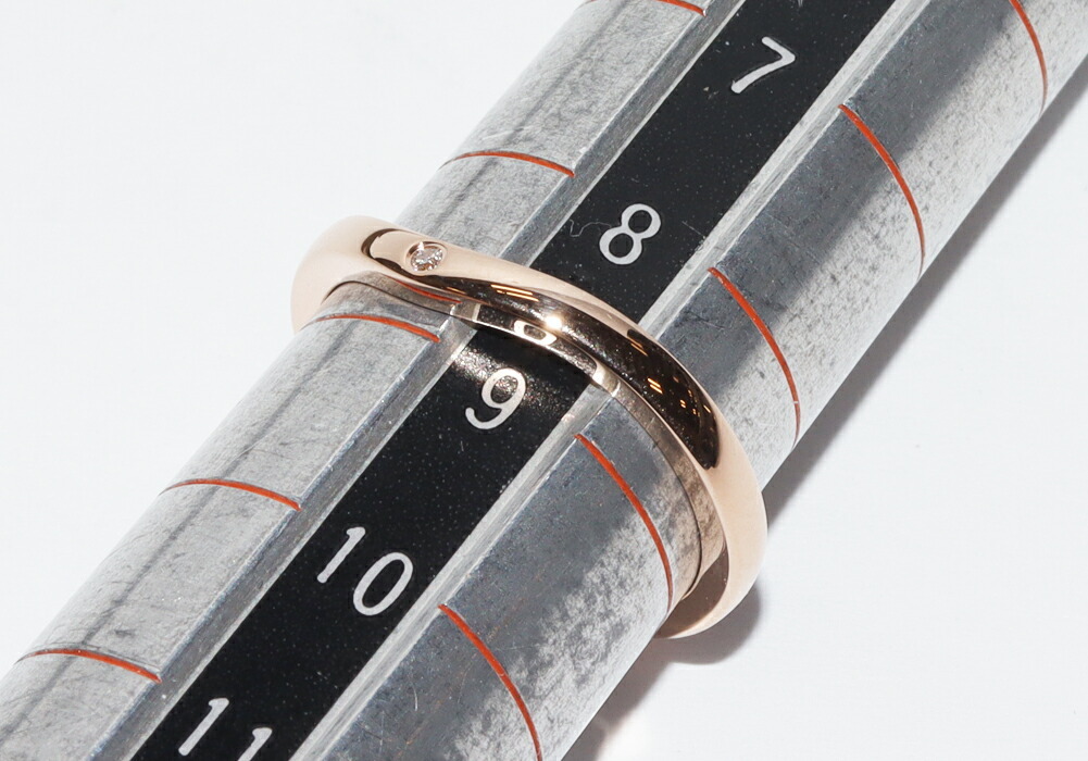 カルティエ 指輪 K18PG ダイヤ3P(0.01ct) バレリーナ ウェディングリング 幅2ミリ B40986_画像2