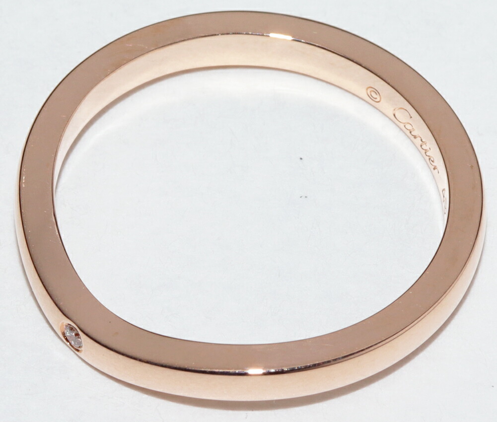 カルティエ 指輪 K18PG ダイヤ3P(0.01ct) バレリーナ ウェディングリング 幅2ミリ B40986_画像4