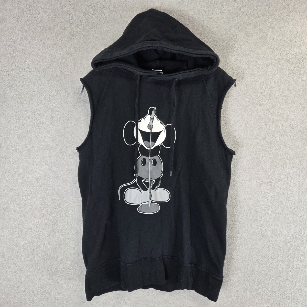 初期 NUMBER(N)INE Disney MICKEY sleeveless hoodie ナンバーナイン ディズニー ミッキー ノースリーブ パーカー size 2 00s 宮下本人期_画像1