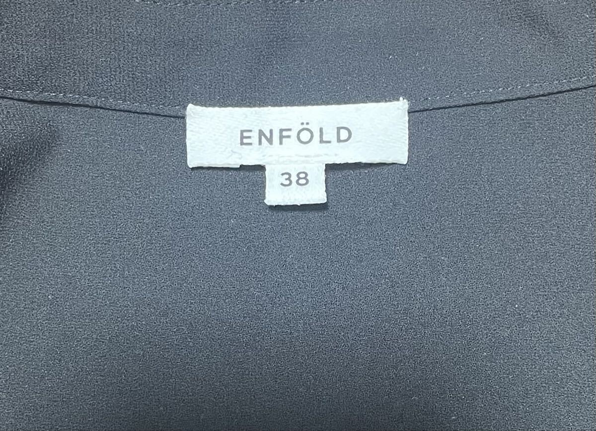 ENFOLD エンフォルド 黒 バルーンスリーブ シャツ サイズ38 ブラウス バルーン袖_画像8