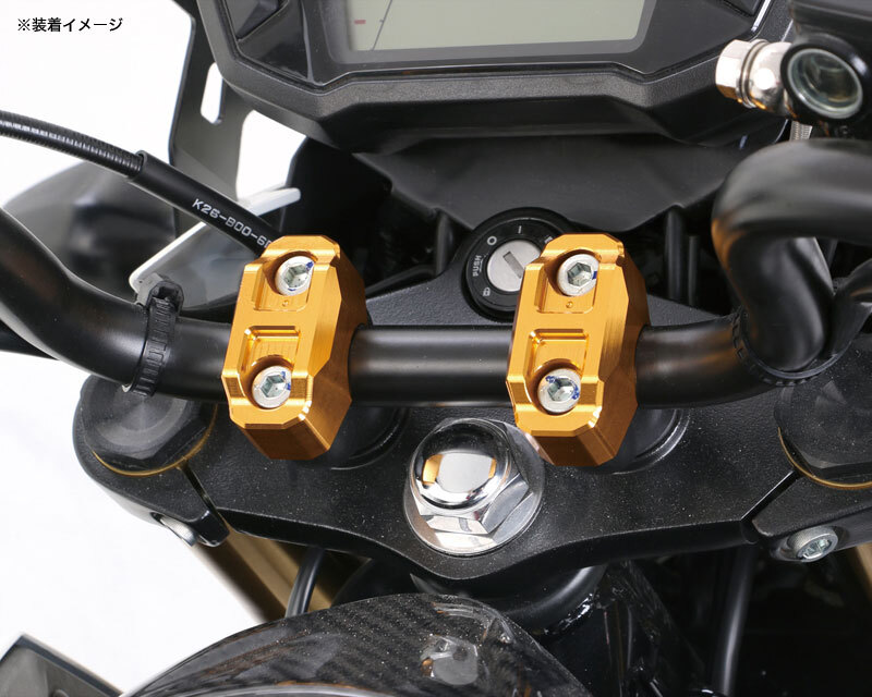 キタコ KITACO 汎用（φ22.2ハンドル用） ハンドルアッパーホルダー タイプ3・ゴールド 561-9000370_画像2