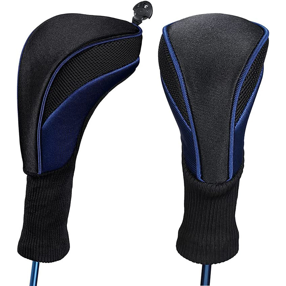 クラブクラブヘッドカバー3点セット ドライバーカバー フェアウェイウッドカバー ユーティリティカバー 番号タグ付き 軽量 耐摩耗 ネイビー_画像6