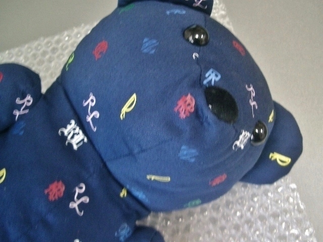 送料込み　未使用　ＰＯＬＯ　ＧＯＬＦ　ラルフ・ローレン　プリント柄　ドール人形　４６０対応　紺カラフル色　１Ｗ用カバー_画像2