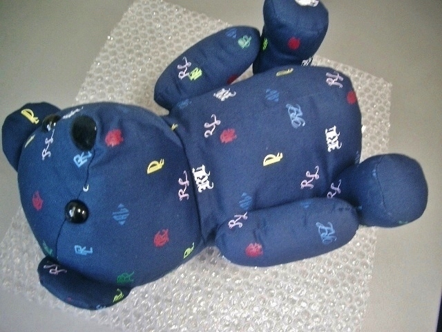 送料込み　未使用　ＰＯＬＯ　ＧＯＬＦ　ラルフ・ローレン　プリント柄　ドール人形　４６０対応　紺カラフル色　１Ｗ用カバー_画像3