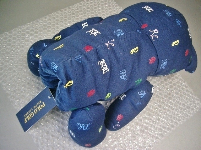 送料込み　未使用　ＰＯＬＯ　ＧＯＬＦ　ラルフ・ローレン　プリント柄　ドール人形　４６０対応　紺カラフル色　１Ｗ用カバー_画像9