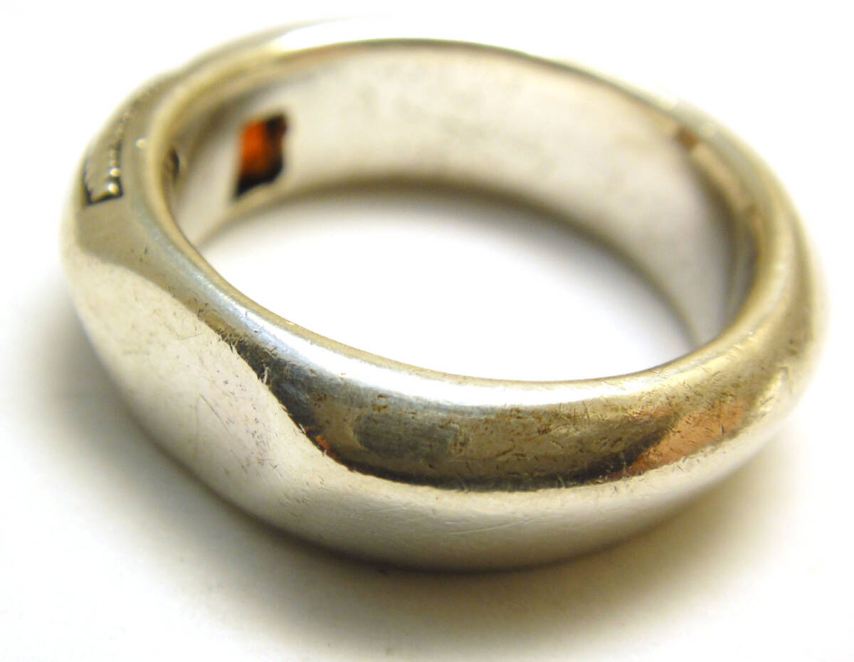 SP◆21号◆USED洗浄済SILVER925 天然ガーネット ヴィンテージシルバーリング 925_画像4