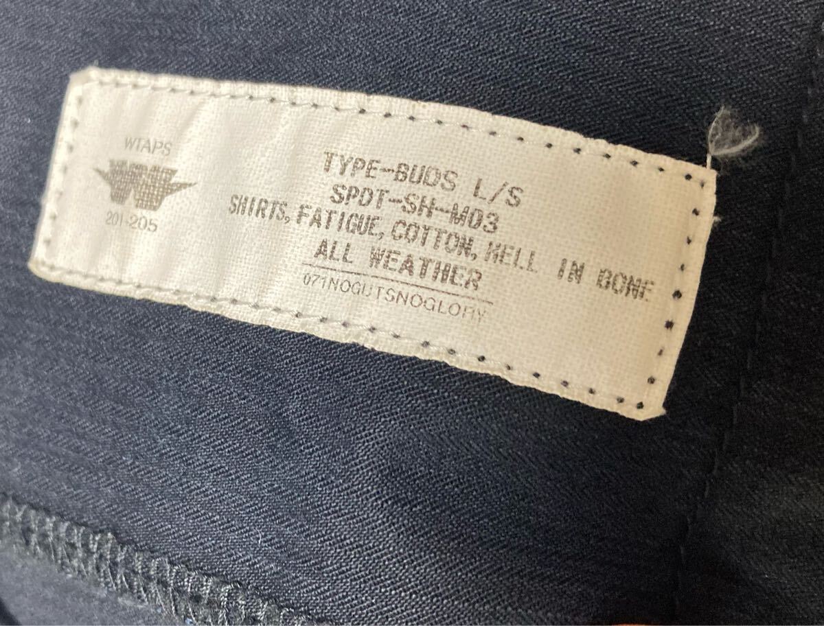 WTAPS BUDS 長袖 シャツ ダブルタップス ブラック_画像5