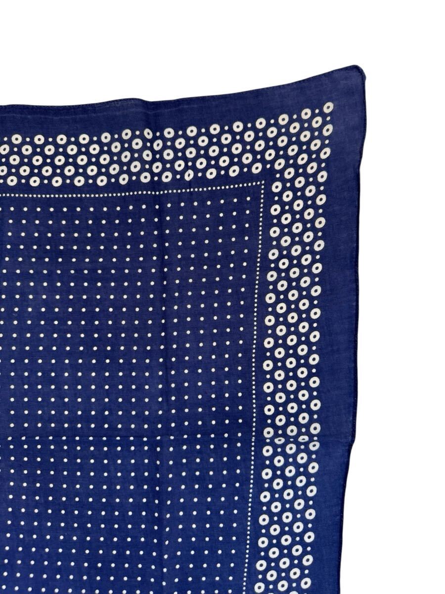 60 ’s Vintage bandana ドット 柄 ビンテージ バンダナ fast color 50 70 40 ヴィンテージ USA アメリカ 年代 象 鼻 カラー 虎 耳 クロス_画像4