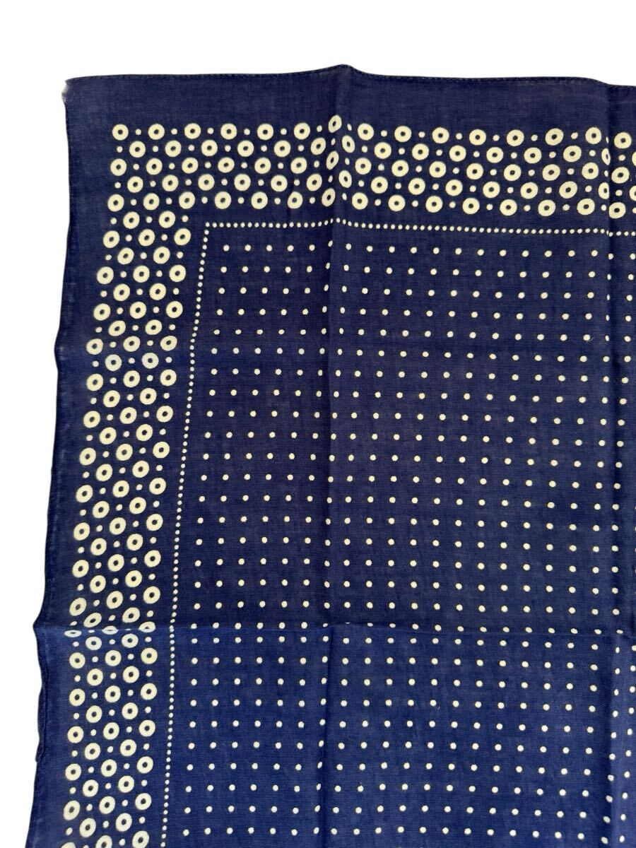 60 ’s Vintage bandana ドット 柄 ビンテージ バンダナ fast color 50 70 40 ヴィンテージ USA アメリカ 年代 象 鼻 カラー 虎 耳 クロス_画像5