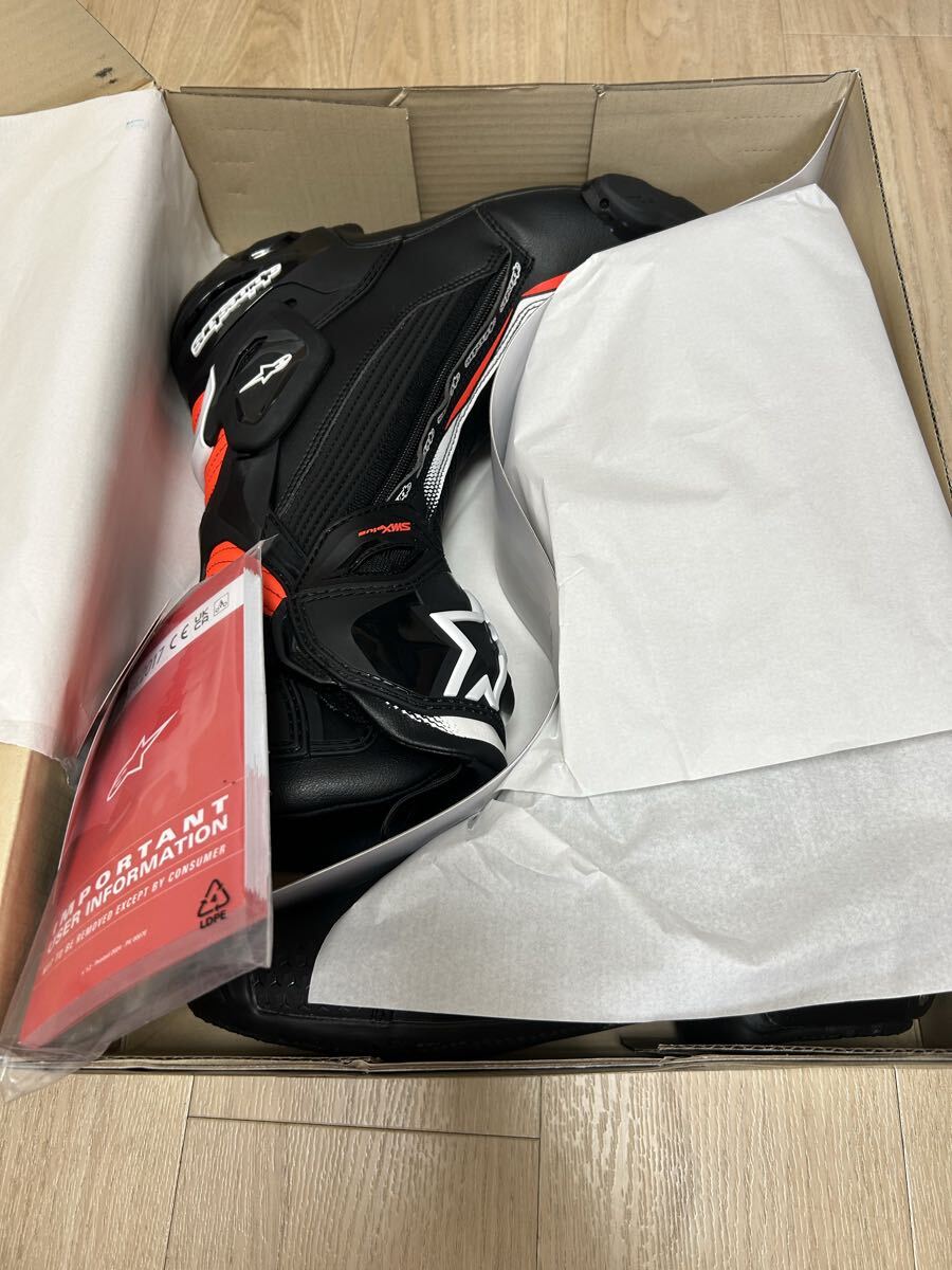 【新品】ALPINESTARS SMX PLUS V2 BOOTS BLACK WHITE RED FLUO_画像6