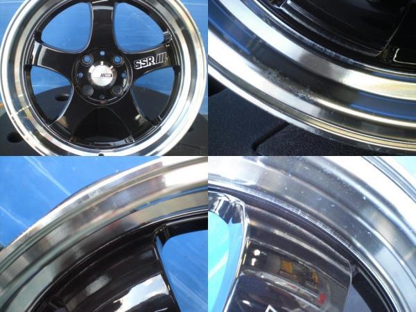 4本セット ステルスレーシング 17インチ 5.5J +43 4H100 中古 アルミ ホイール PCD100 4穴 美品 ブラポリ 伊_画像5