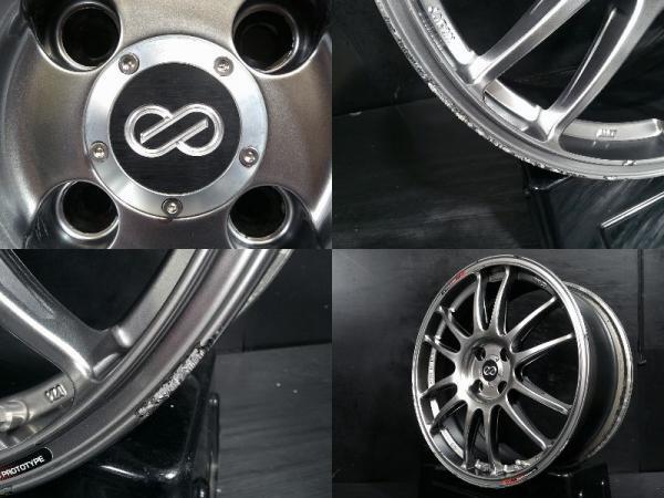中古ホイール ENKEI エンケイ GTC01 7J-17 4H100 +38 4本セット アルミ 単品 コンパクトカー オーラ ヤリス デミオ 白河_画像3