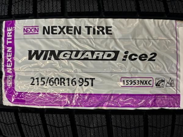 ヴェゼル CX-3 エスティマ WR-V T-Roc 215/60R16 新品スタッドレスタイヤ4本SET ウィンガードアイス2 215/60/16 95T 2025年製 16インチ冬庄_画像2
