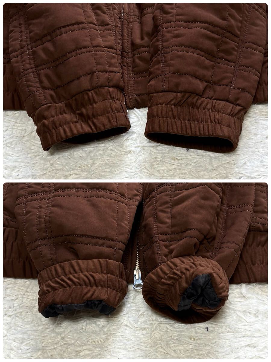【新品 近年モデル】PEARLY GATES ジャケット 2way 背面ロゴ スウェード 中綿 ボア ブルゾン パーリーゲイツ メンズ ゴルフ ブラウン 4 M_画像7