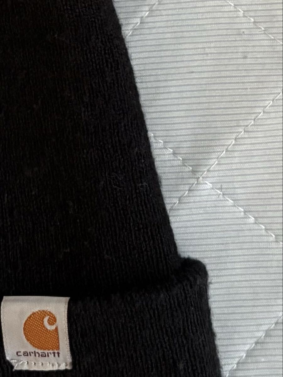 Carhartt カーハート CARHARRT 人気定番ニット帽キャップ 黒 アメカジ ストリート ラップ サーフィン カリフォルニア西海岸ファッション_画像2