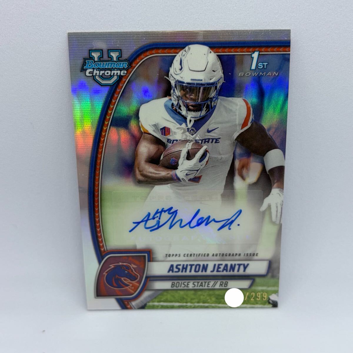 [299 листов ограничение ]Topps 2024 Bowman U Ashton Jeantyashu тонн *jentiRefractor Auto 1st Bowman NFL Las Vegas Raiders 299sili