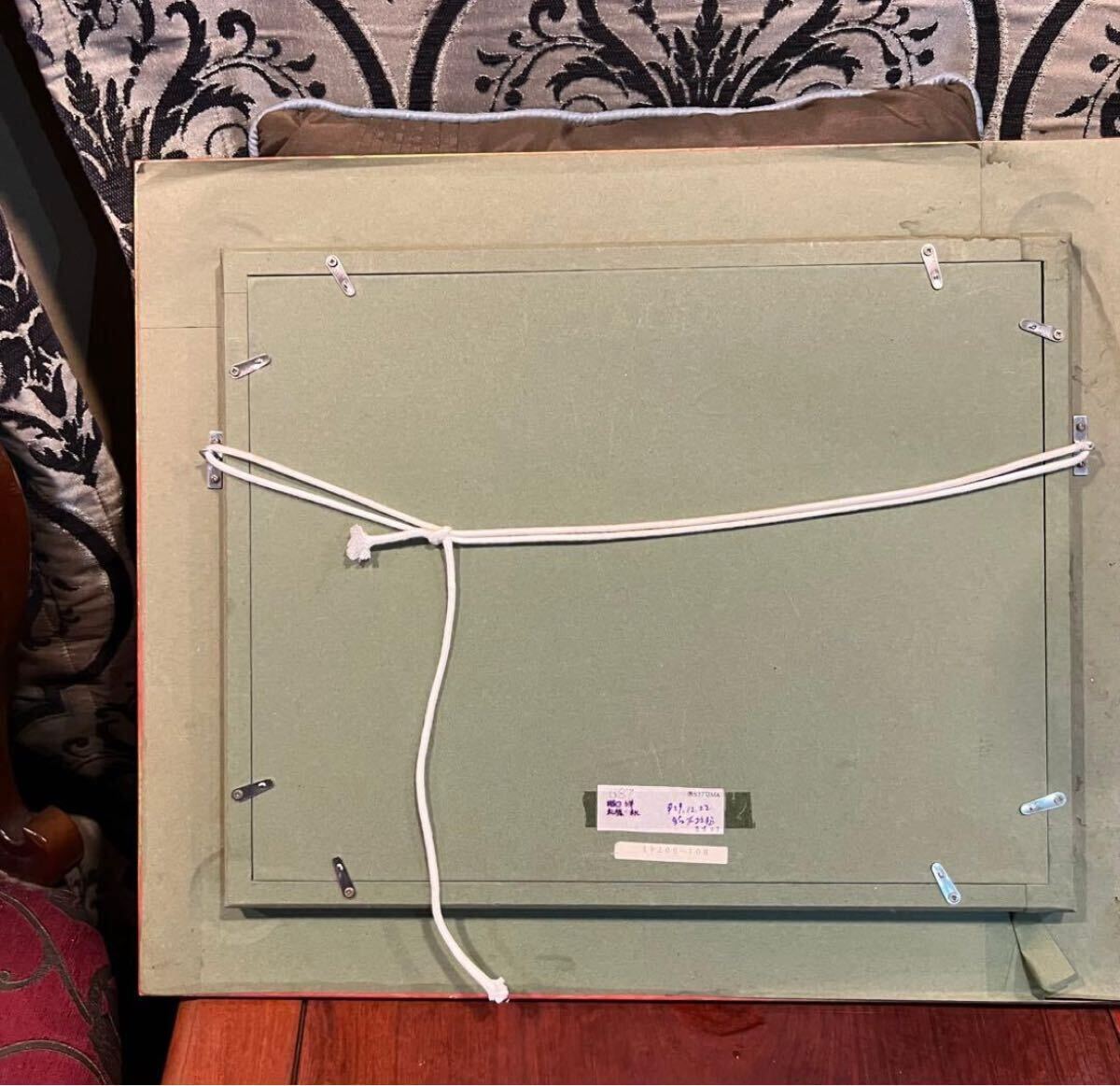 高級額　真作　樋口洋 「札幌麦秋」 油彩6号 B01 - 50741 風景画　5_画像9