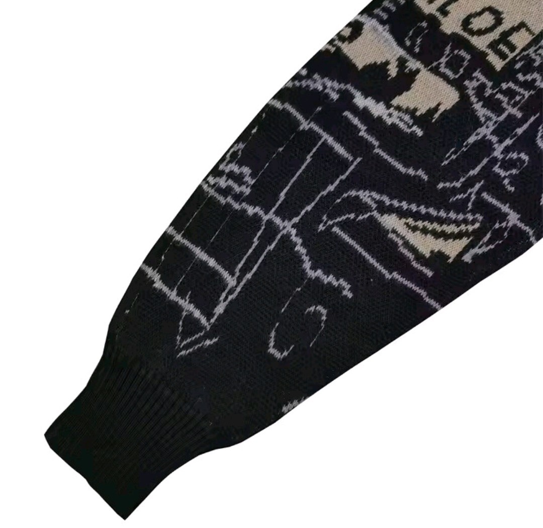 メンズ レディース 長袖 ニット セーター ラウンドネック 丸首 ストリート レゲエ JEAN MICHEL BASQUIAT バスキア HIPHOP S-XL a6174_画像6