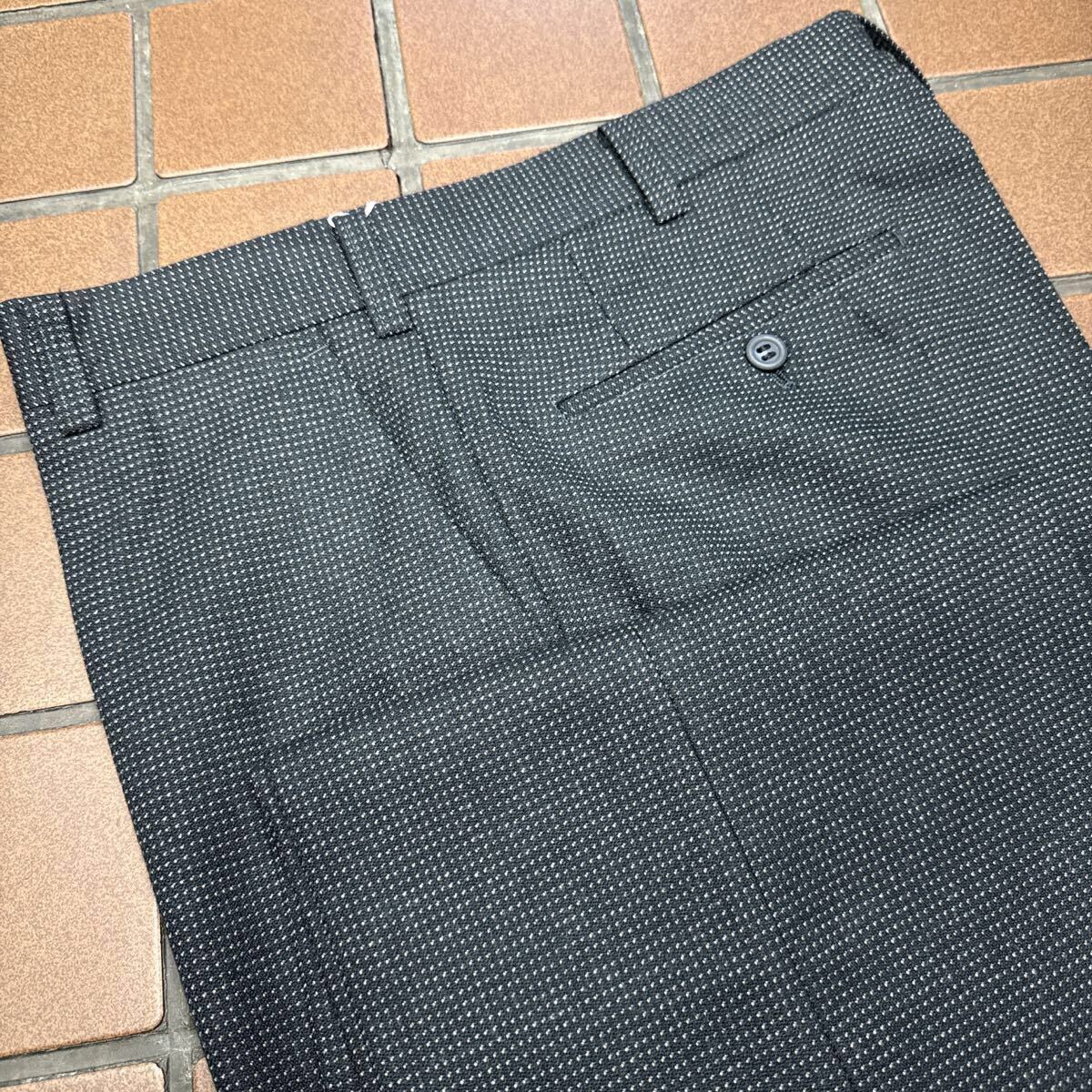 新品☆未使用 W76cm グレー系 ゴルフパンツ ゴルフウェア メンズパンツ GOLF スラックス ワイドパンツ ゴルフパンツメンズ バーズアイ柄_画像1