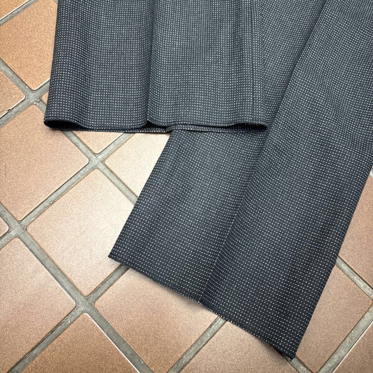 新品☆未使用 W76cm グレー系 ゴルフパンツ ゴルフウェア メンズパンツ GOLF スラックス ワイドパンツ ゴルフパンツメンズ バーズアイ柄_画像5