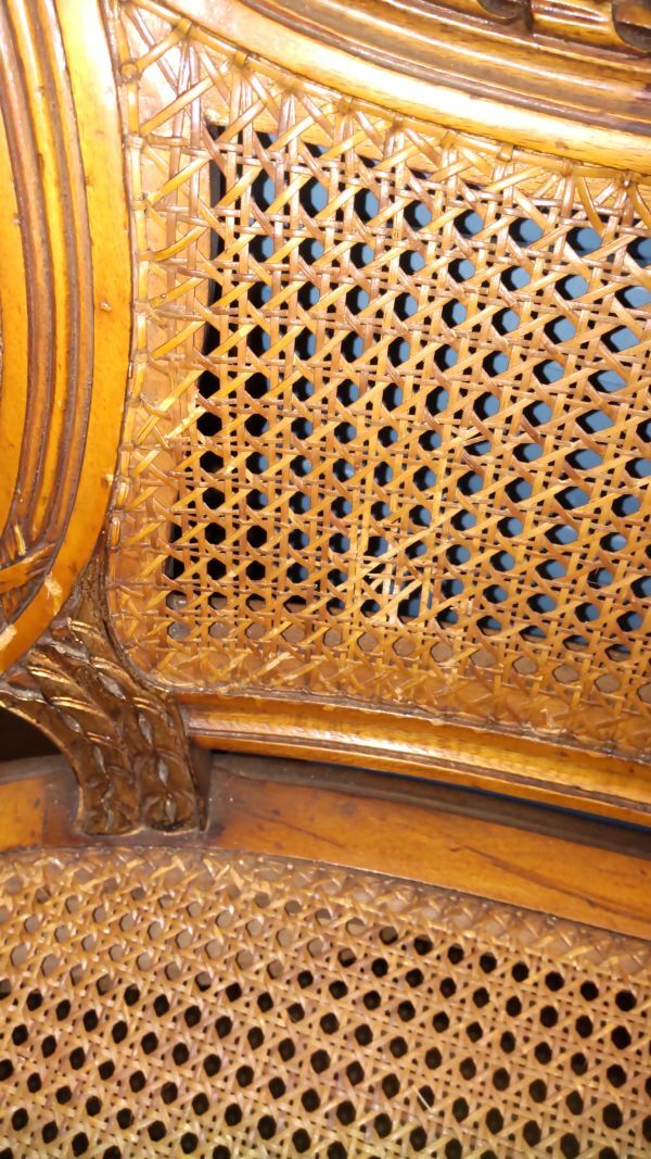 Vintage P. & G. Cugini Lanzani srl CANE COUCH 訳アリ_画像4