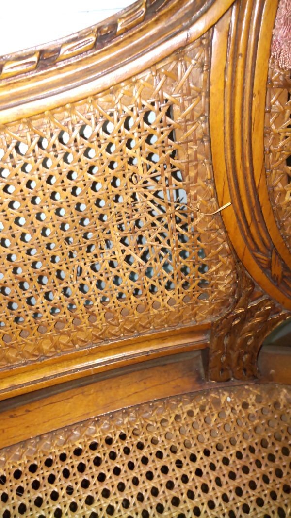 Vintage P. & G. Cugini Lanzani srl CANE COUCH 訳アリ_画像5