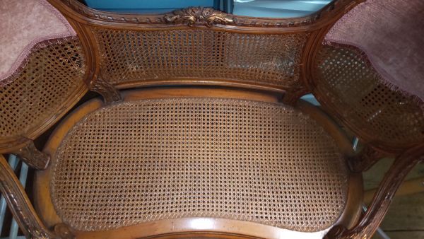 Vintage P. & G. Cugini Lanzani srl CANE COUCH 訳アリ_画像2