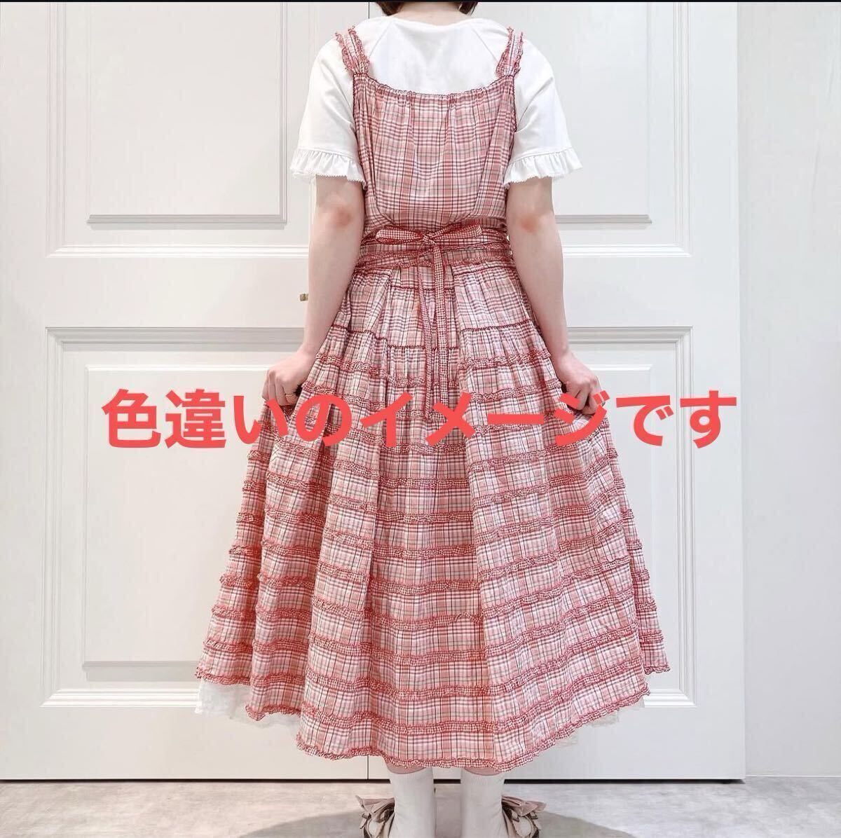 ☆ ピンクハウス　オリジナルチェック×ギンガムチェックワンピース　ライラック　75,900円　秋にも映えるラベンダー色！_画像3