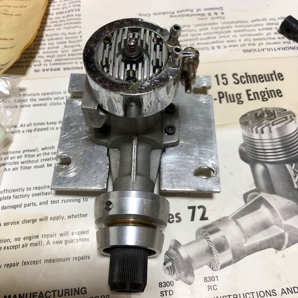 【送料込み】K&B15★約５０年前に慣らし運転のみ(^_^;)★KNKマフラーx２★ウォーターリング★フライホイール_画像3