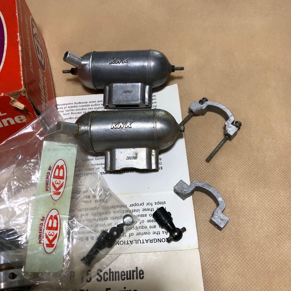 【送料込み】K&B15★約５０年前に慣らし運転のみ(^_^;)★KNKマフラーx２★ウォーターリング★フライホイール_画像5