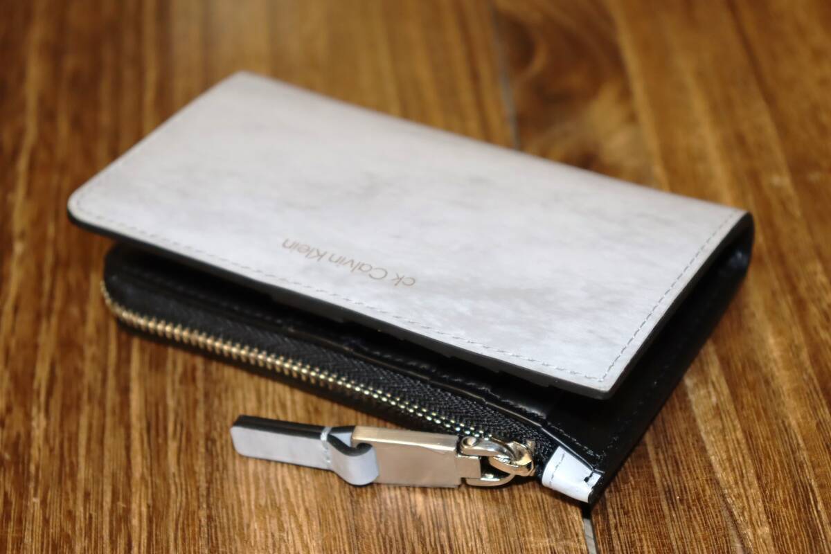 送料無料 即決【未使用】 CK CALVIN KLEIN ★ 牛革 ミニウォレット ★ カルバンクライン 税込定価1万4300円 832632 財布 カードケース 併_画像9