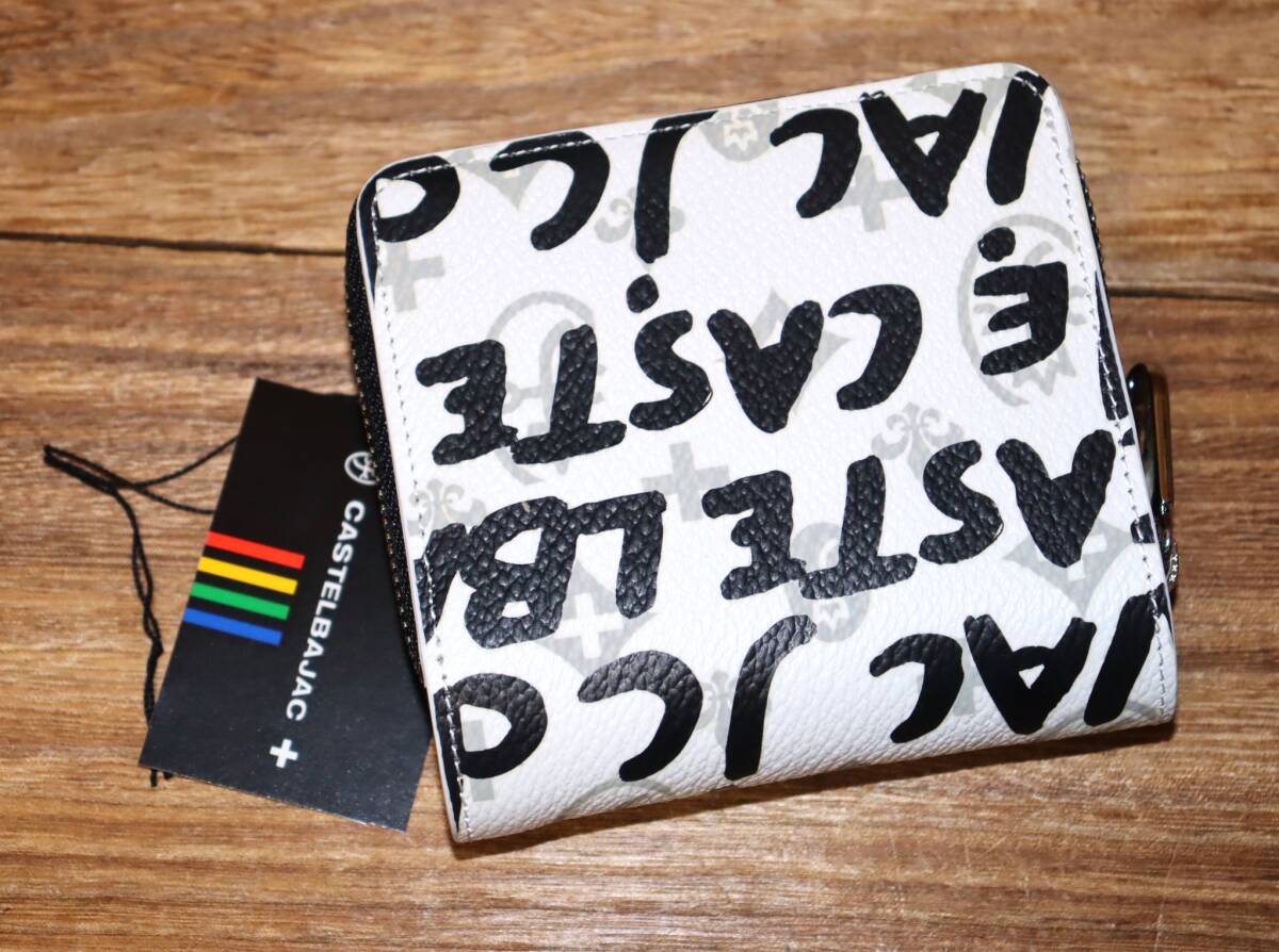 送料無料 特価即決【未使用】 CASTELBAJAC ★ 牛革 モノグラム 二つ折り財布 ★ カステルバジャック ヤリス 税込定価1万8700円 062602 _画像7