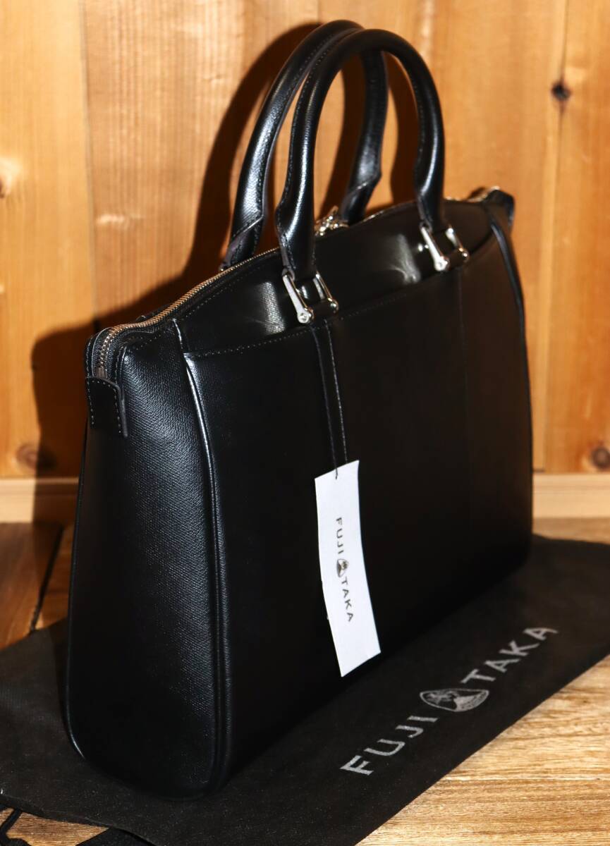 送料無料 【未使用】 FUJITAKA ★ オーブ レザービジネスバッグ A4ジャスト ★ フジタカ 防水 税込み定価6万500円 日本製 634501 併_画像6