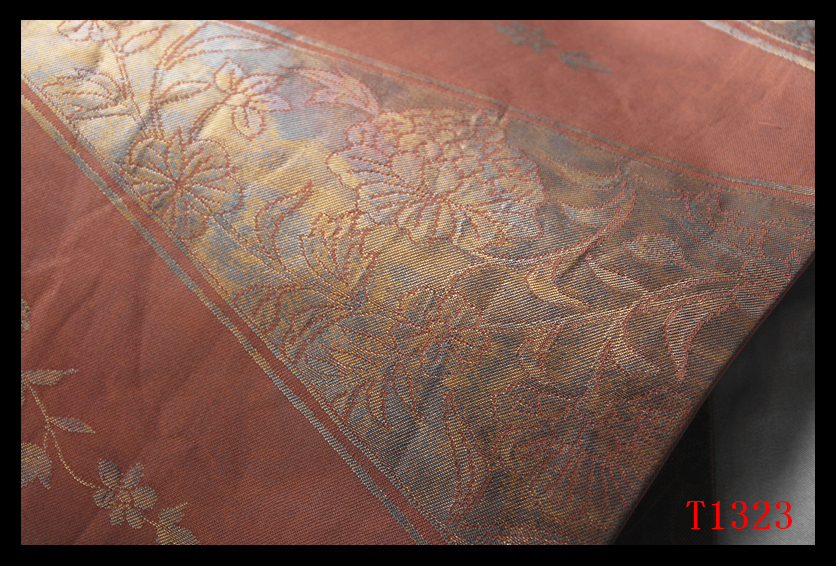 蔵【T1323】厳選美品　唐草花紋　紅鳶色地　気品豊かに　正絹高級美術名古屋帯　◇検簪着物袋帯和装小物帯締め_画像5