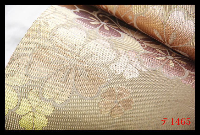 蔵【テ1465】厳選逸品　花蝶紋　暈し　気品豊かに　正絹六通高級美術袋帯　◇検◇簪着物名古屋帯和装小物帯締め_画像5