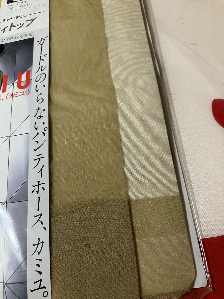 fukusuke camiu ガードル パンティホース カミユ ブライティトップ L パンティストッキング サワーベージュ 福助 panty stocking hose_画像4