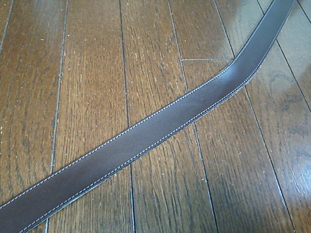 リーバイス Levi's スクエアバックルベルト LV35mmASG 牛革 レザーベルト フリー ダークブラウン 中古_画像4