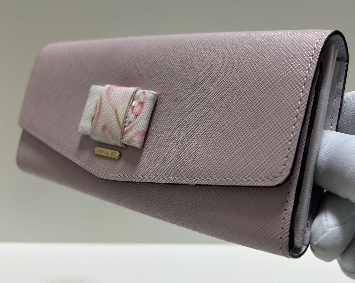 ◆Luria 4℃ ルリア ヨンドシー 長財布 2点SET ピンク&ボルドー系◆ ショルダーストラップ付き L字ジップ & かぶせ【送料無料】1029_画像7