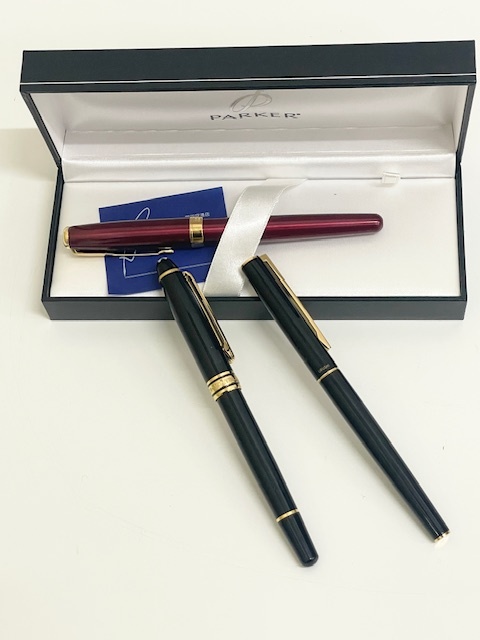 万年筆 まとめ3本 PARKER SONNET 18K-750(18金)ケース付・PILOT URUSHI 14K-585(14金)・モンブラン MEISTERS◆2246_画像10