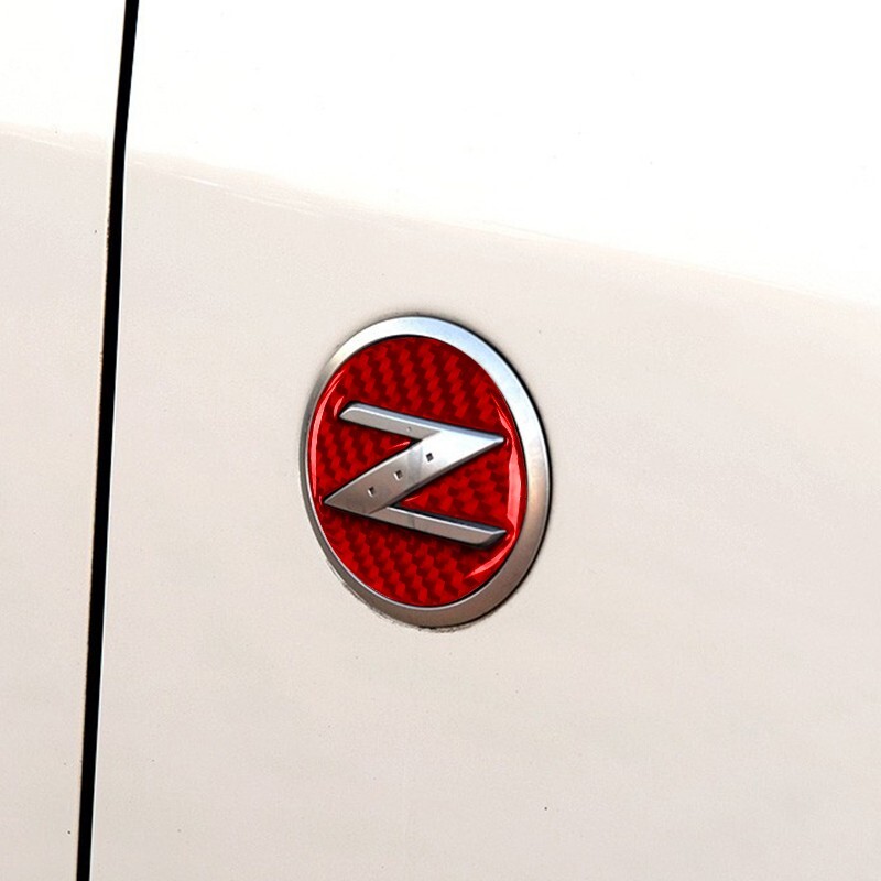 フェアレディZ　Z33　350Z　 RED カーボンサイドエンブレム　左右セット_画像1