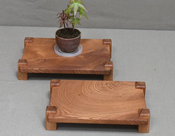 欅の小品台。花台、盆栽台、新品 2点_画像7