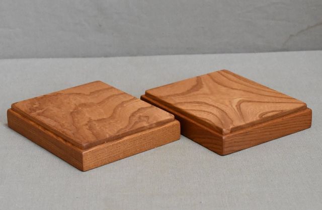 欅の小物台。花台・盆栽１４５　２点_画像3