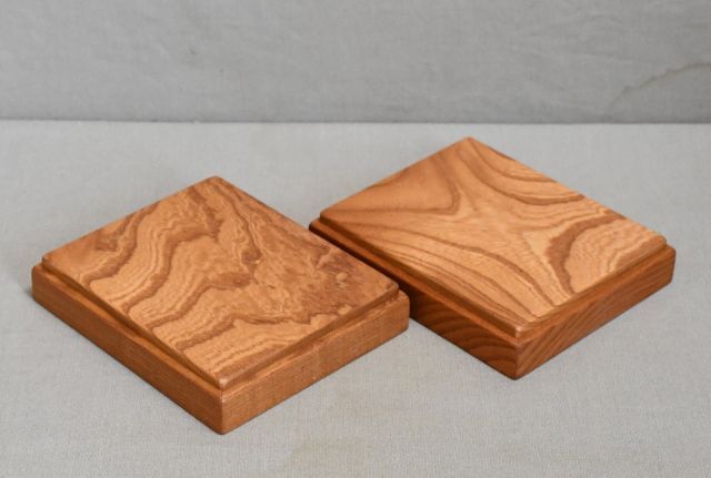 欅の小物台。花台・盆栽１４５　２点_画像1